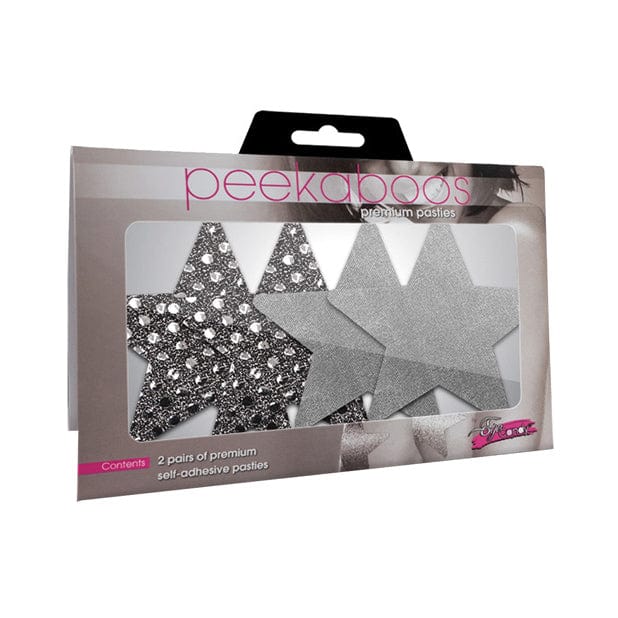Eye Candy - Peekaboos Dark Angel Stars Pasties Nipple Covers Set of 2 (Silver) -  Nipple Covers  Durio.sg