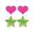 Fantasy Lingerie - Fashion Pasties Set Pack of 2 UV Reactive Neon Heart and Lace Star Pasties O/S (Green/Pink) -  Costumes  Durio.sg