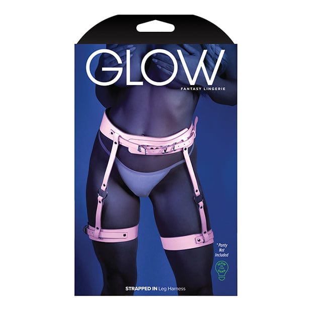 Fantasy Lingerie - Glow Strapped In Glow in the Dark Leg Harness O/S (Light Pink) -  BDSM (Others)  Durio.sg