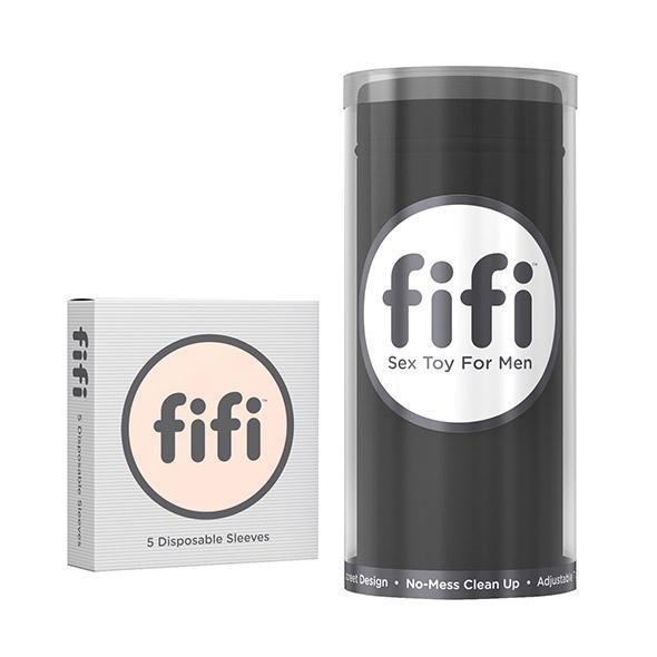 Fifi - Masturbator with 5 Sleeves (Black) -  Masturbator Soft Stroker (Non Vibration)  Durio.sg