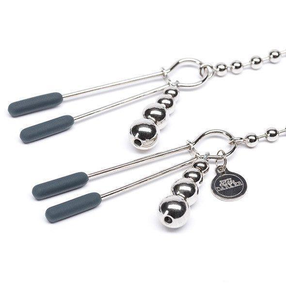 Fifty Shades Darker - At My Mercy Beaded Chain Nipple Clamps -  Nipple Clamps (Non Vibration)  Durio.sg