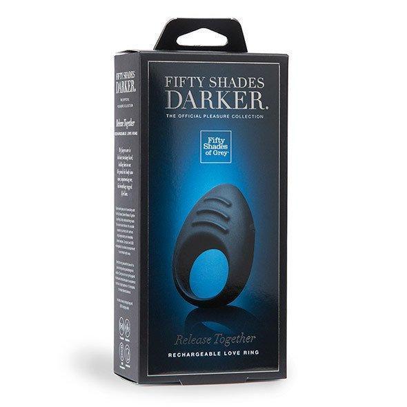 Fifty Shades Darker - Release Together Love Ring -  Silicone Cock Ring (Vibration) Rechargeable  Durio.sg