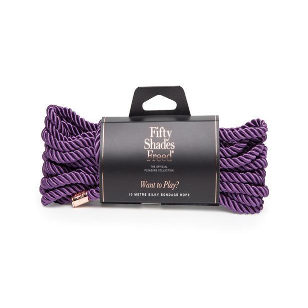Fifty Shades Freed - Want to Play Silk Rope 10 m (Purple) -  G Spot Dildo (Vibration) Rechargeable  Durio.sg