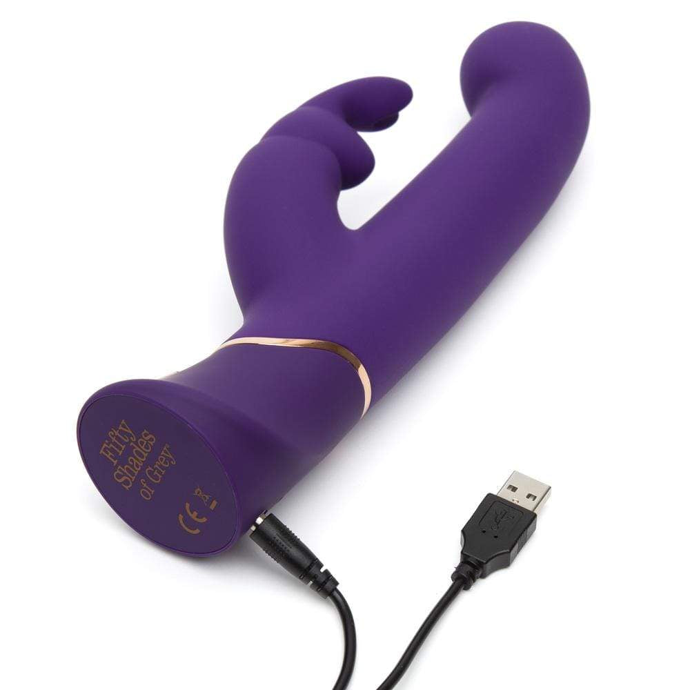 Fifty Shades of Grey - Greedy Girl Power Motion Rabbit Vibrator (Purple) -  Rabbit Dildo (Vibration) Rechargeable  Durio.sg