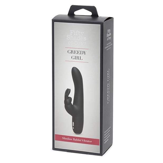 Fifty Shades of Grey - Greedy Girl Rechargeable Slimline Rabbit Vibrator (Black) -  Rabbit Dildo (Vibration) Rechargeable  Durio.sg