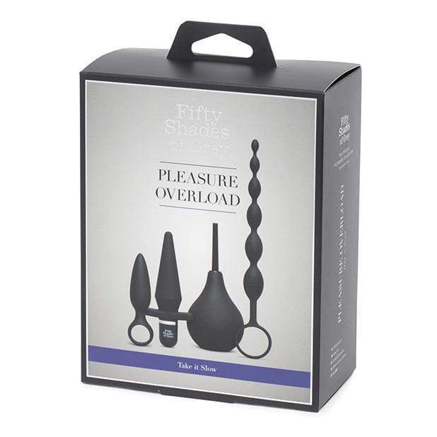 Fifty Shades of Grey - Pleasure Overload Take it Slow Gift Set (Black) -  Anal Kit (Vibration) Non Rechargeable  Durio.sg