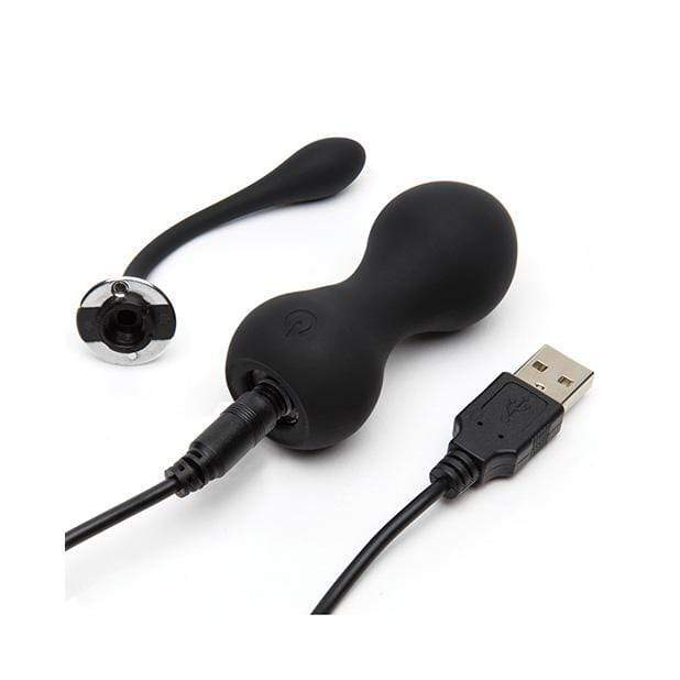 Fifty Shades of Grey - Relentless Vibrations Remote Control Kegel Balls (Black) -  Kegel Balls (Vibration) Rechargeable  Durio.sg