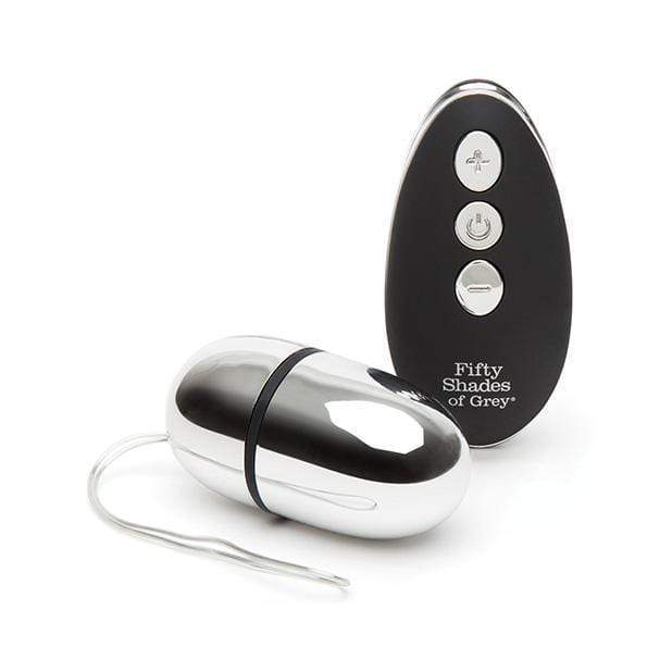 Fifty Shades of Grey - Relentless Vibrations Remote Control Pleasure Egg (Silver) -  Wireless Remote Control Egg (Vibration) Rechargeable  Durio.sg