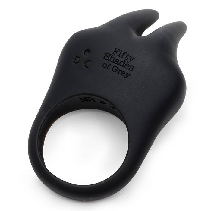 Fifty Shades of Grey - Sensation Rechargeable Vibrating Rabbit Love Ring (Black) -  Silicone Cock Ring (Vibration) Rechargeable  Durio.sg