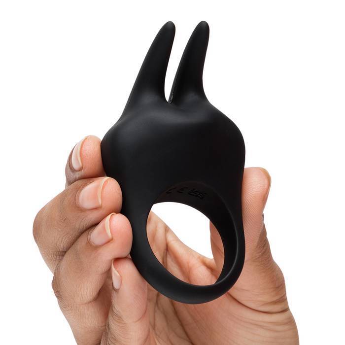 Fifty Shades of Grey - Sensation Rechargeable Vibrating Rabbit Love Ring (Black) -  Silicone Cock Ring (Vibration) Rechargeable  Durio.sg