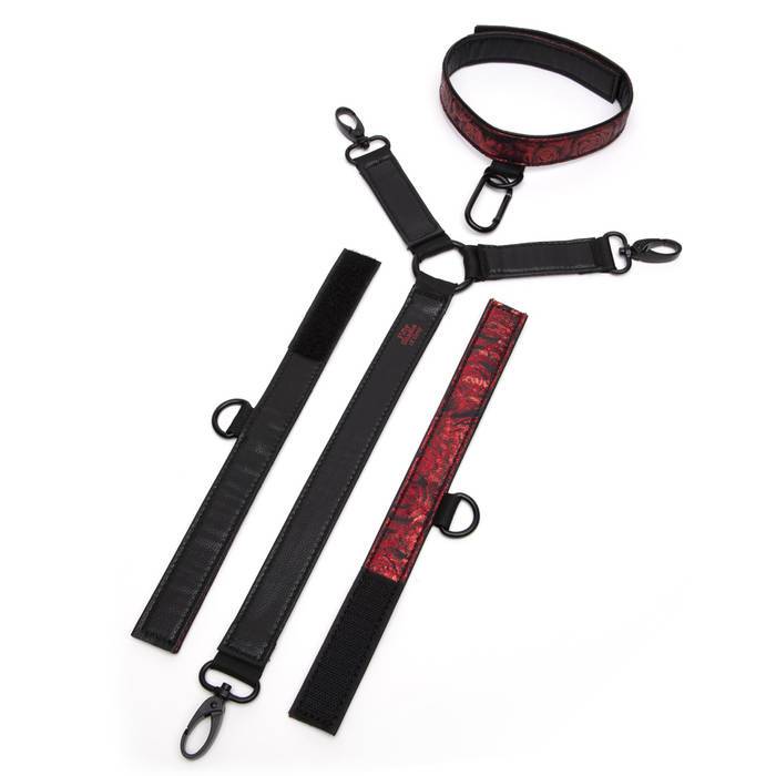 Fifty Shades of Grey - Sweet Anticipation Collar and Wrist Cuffs BDSM (Red) -  Hand/Leg Cuffs  Durio.sg