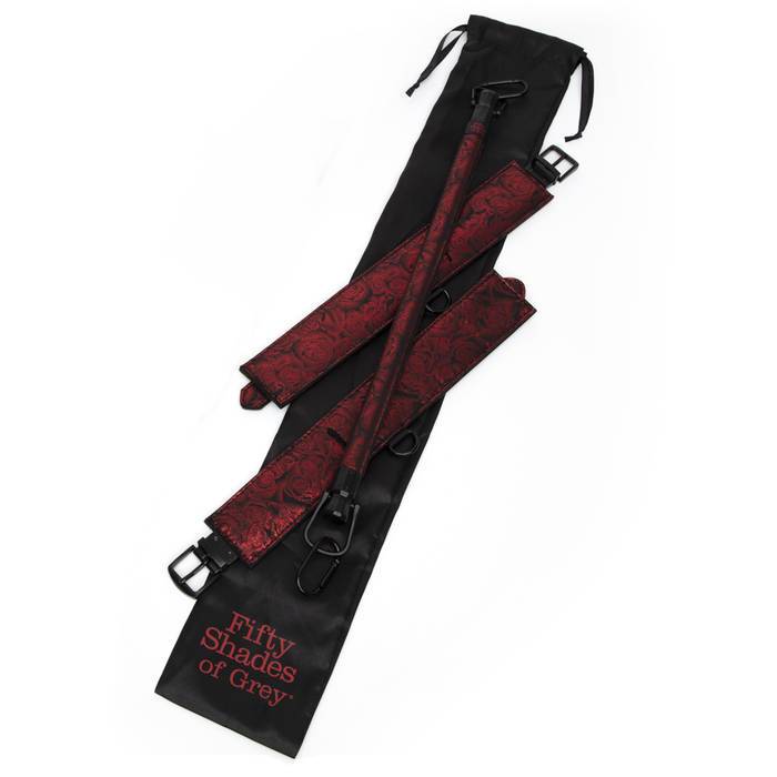 Fifty Shades of Grey - Sweet Anticipation Spreader Bar with Cuffs BDSM (Red) -  BDSM (Others)  Durio.sg