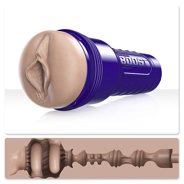 Fleshlight - Boost Bang Masturbator (Beige) -  Masturbator Vagina (Non Vibration)  Durio.sg