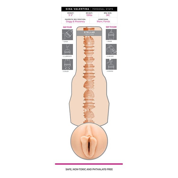 Fleshlight - Fleshlight Girls Gina Valentina Stellar Masturbator (Beige) -  Masturbator Vagina (Non Vibration)  Durio.sg