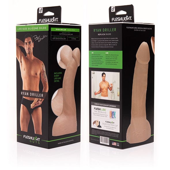 Fleshlight - Fleshlight Guys Ryan Driller Dildo (Beige) -  Realistic Gay Dildo w/o suction cup (Non Vibration)  Durio.sg