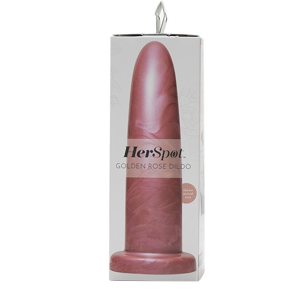 Fleshlight - Her Spot Platinum Cured Silicone G Spot Dildo Large (Golden Rose) -  G Spot Dildo (Non Vibration)  Durio.sg