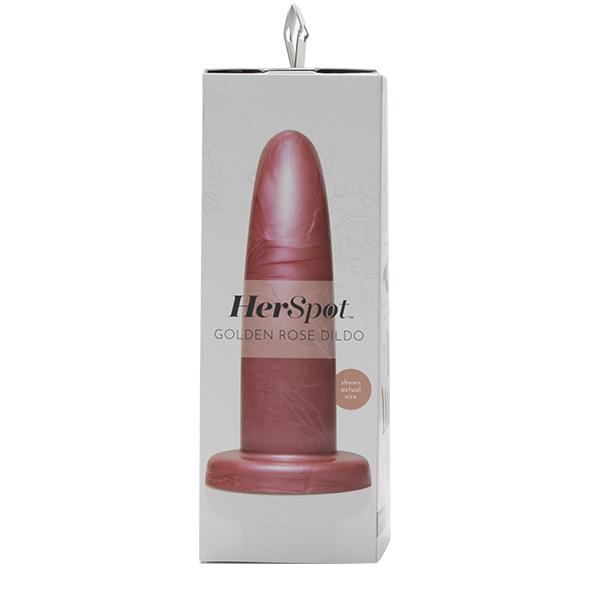 Fleshlight - Her Spot Platinum Cured Silicone G Spot Dildo Small (Golden Rose) -  G Spot Dildo (Non Vibration)  Durio.sg