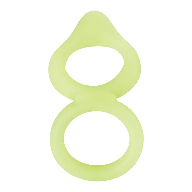 Forto - F 88 Silicone Double Cock and Ball Ring Glow in the Dark (Yellow) -  Silicone Cock Ring (Non Vibration)  Durio.sg