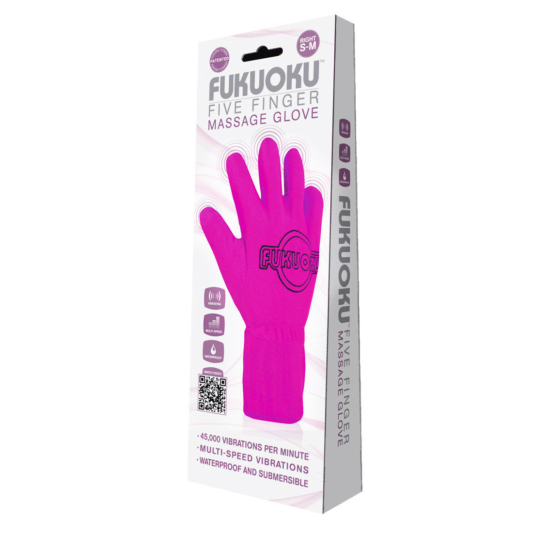Fukuoku - Vibrating Massage Glove Right S/M (Pink) -  Couple's Massager (Vibration) Non Rechargeable  Durio.sg