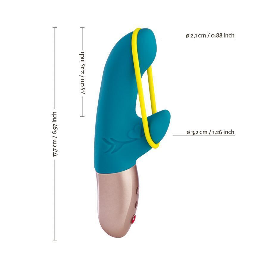 Fun Factory - Amorino DeluxeVibe Rabbit Vibrator (Pink) -  Rabbit Dildo (Vibration) Rechargeable  Durio.sg