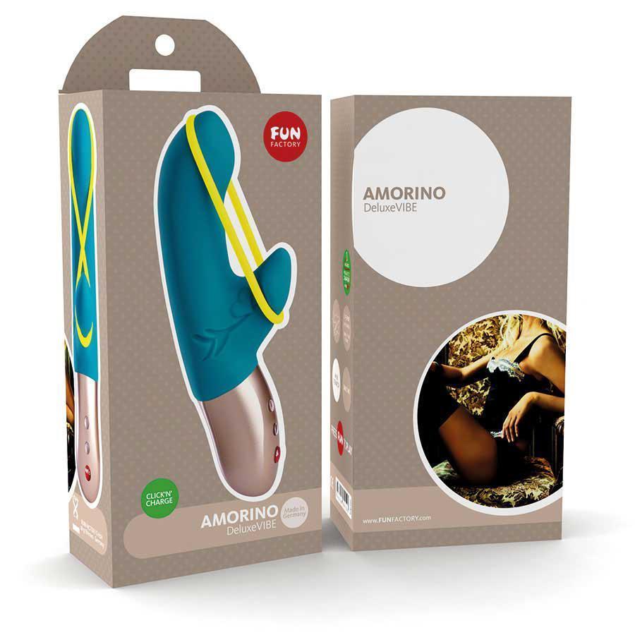 Fun Factory - Amorino DeluxeVibe Rabbit Vibrator (Pink) -  Rabbit Dildo (Vibration) Rechargeable  Durio.sg