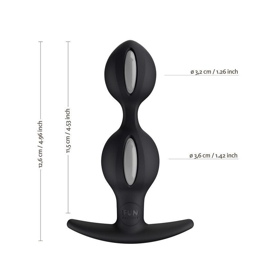 Fun Factory - B Balls Butt Plug (White/Dark Violet) -  Anal Plug (Non Vibration)  Durio.sg