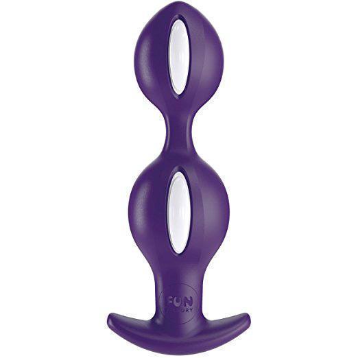 Fun Factory - B Balls Butt Plug (White/Dark Violet) -  Anal Plug (Non Vibration)  Durio.sg