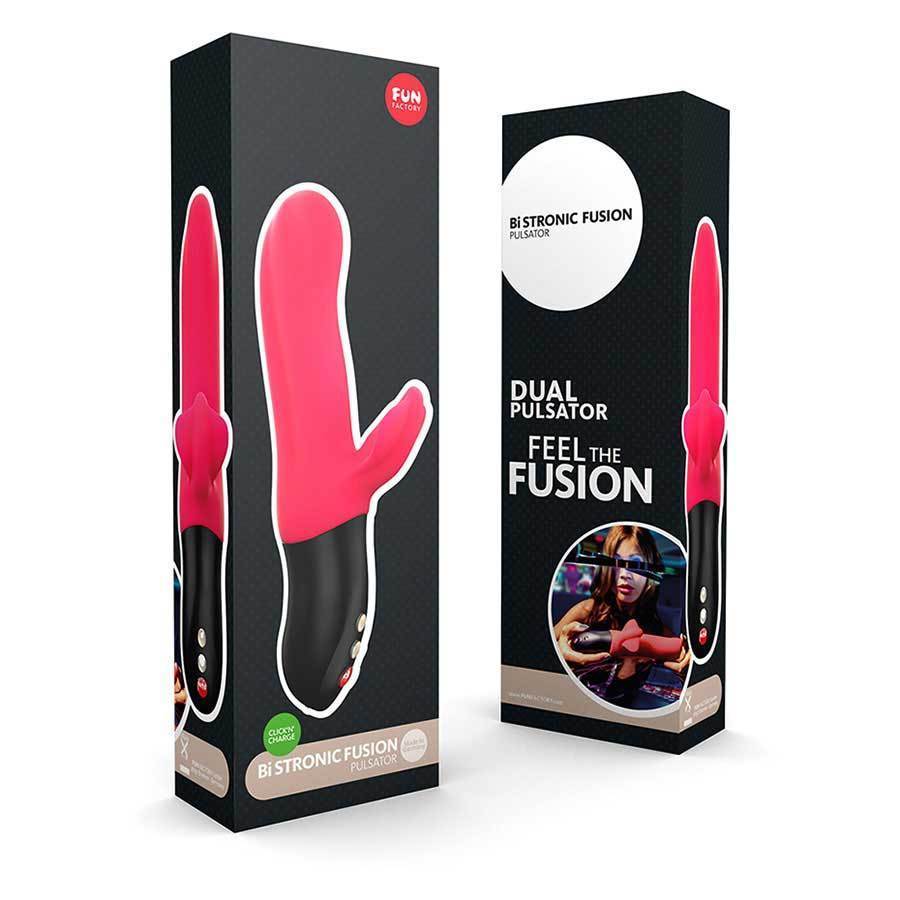 Fun Factory - Bi Stronic Fusion Dual Pulsator (Red) -  Rabbit Dildo (Vibration) Rechargeable  Durio.sg