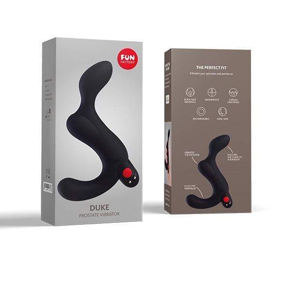 Fun Factory - Duke Prostate Massager  (Black) -  Prostate Massager (Vibration) Rechargeable  Durio.sg