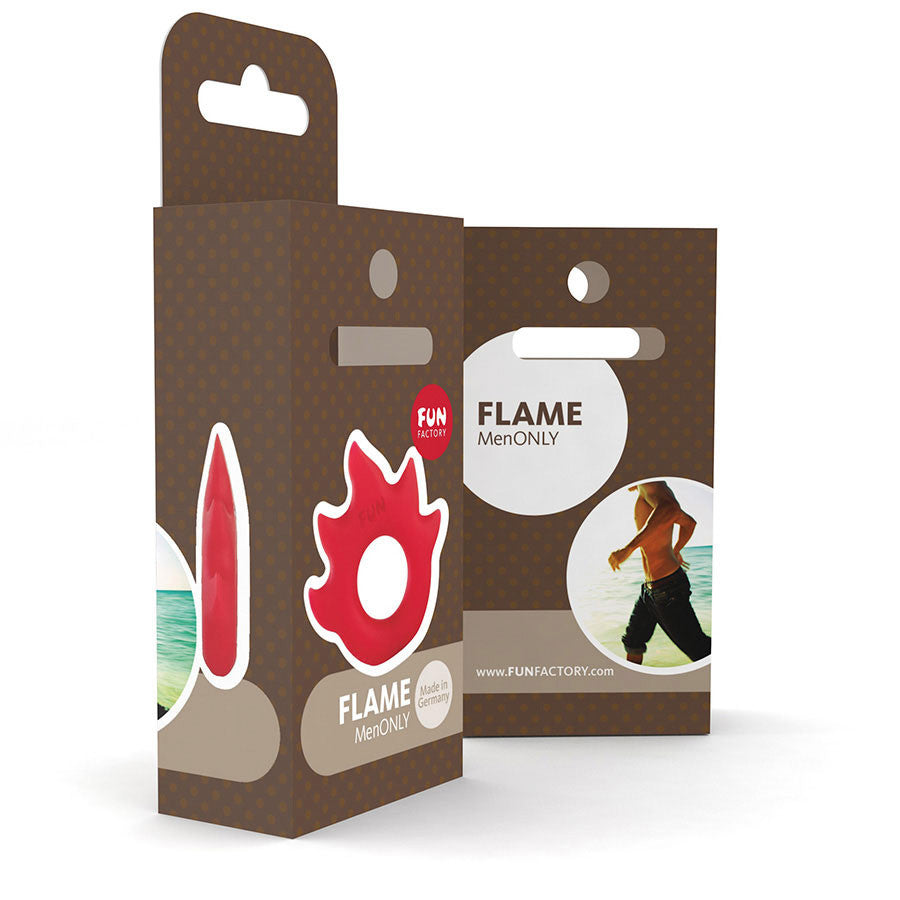 Fun Factory - Flame Cock Ring (Red) -  Silicone Cock Ring (Non Vibration)  Durio.sg