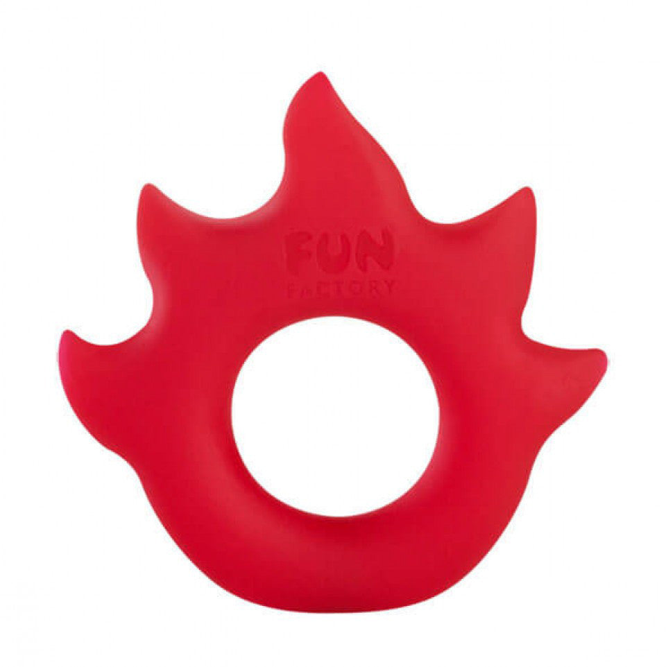 Fun Factory - Flame Cock Ring (Red) -  Silicone Cock Ring (Non Vibration)  Durio.sg