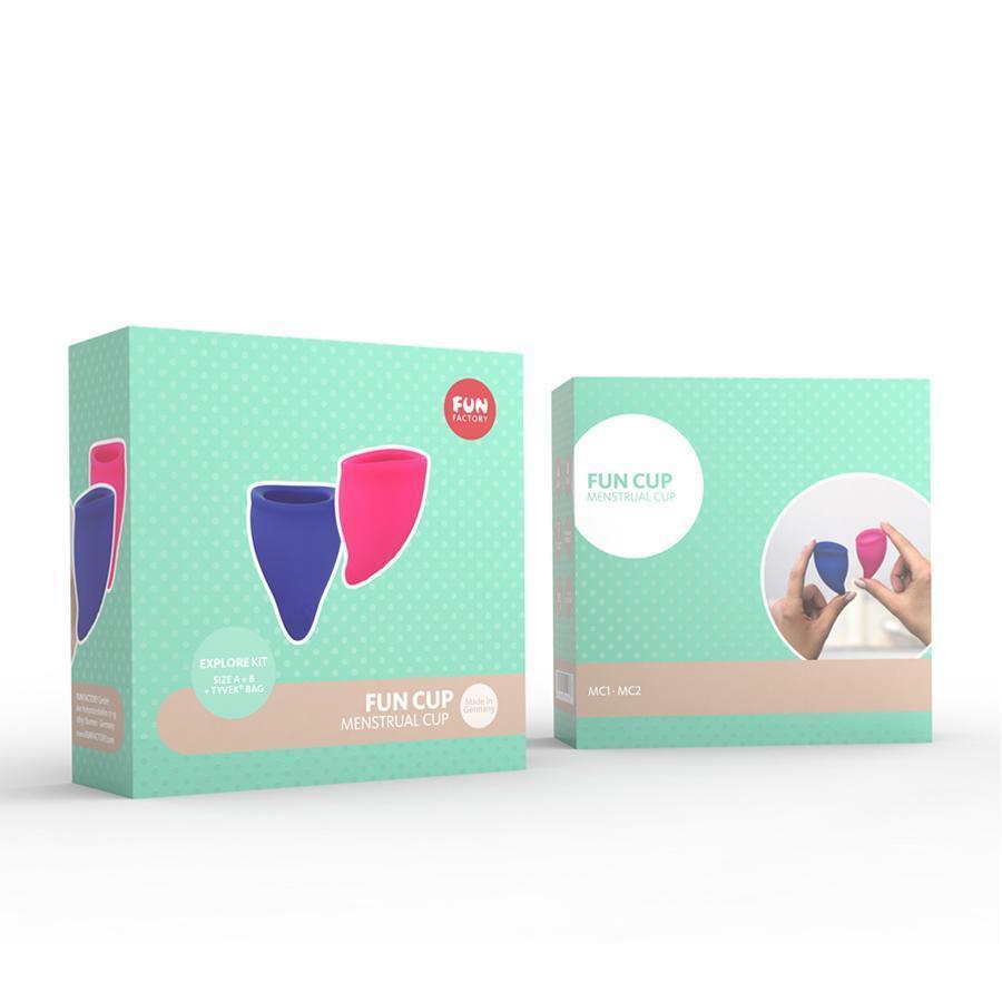 Fun Factory - Fun Cup Menstrual Cup Size A & B Kit (Pink/Ultramarine) -  Menstrual Cup  Durio.sg