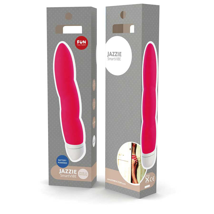 Fun Factory - Jazzie Vibrator (Pink) -  G Spot Dildo (Vibration) Non Rechargeable  Durio.sg