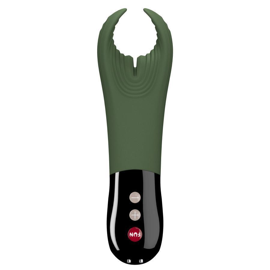 Fun Factory - Manta Vibrating Stroker (Moss Green) -  Masturbator Soft Stroker (Vibration) Rechargeable  Durio.sg