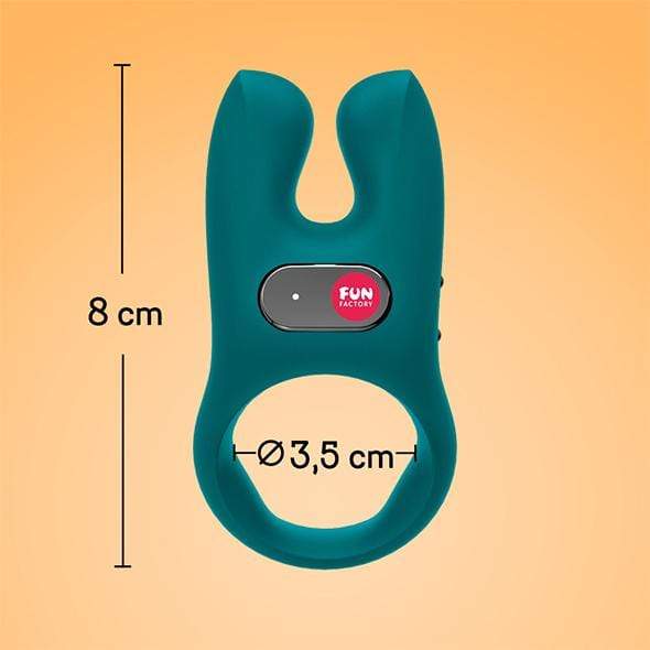 Fun Factory - NOS Vibrating Cock Ring (Green) -  Silicone Cock Ring (Vibration) Rechargeable  Durio.sg