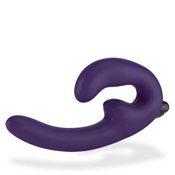 Fun Factory - ShareVibe Couple&#39;s Strap-On Vibrator (Dark Violet) -  Non RC Strap On with Dildo for Reverse Insertion (Vibration) Rechargeable  Durio.sg