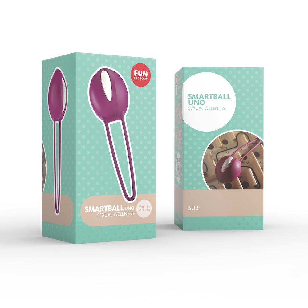 Fun Factory - SmartBall Uno Kegel Ball (White/Grape) -  Kegel Balls (Non Vibration)  Durio.sg