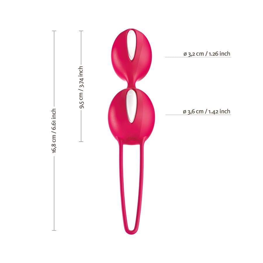 Fun Factory - SmartBalls Duo Kegel Balls (Raspberry Black) -  Kegel Balls (Non Vibration)  Durio.sg