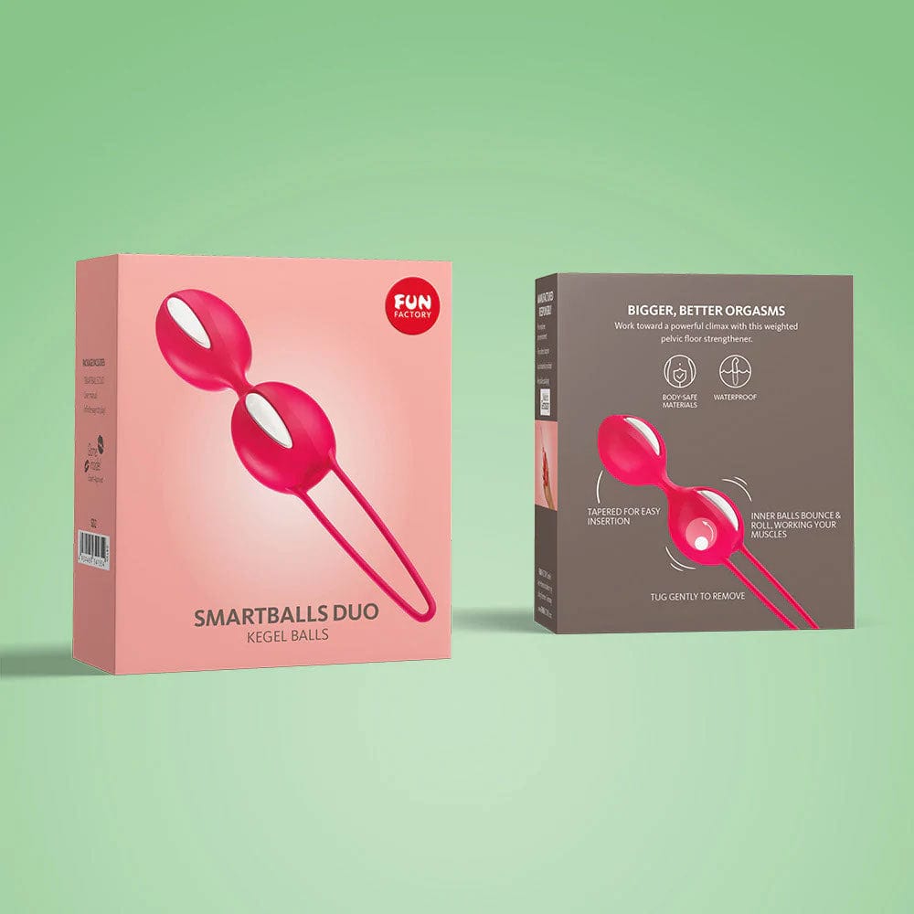 Fun Factory - Smartballs Duo Kegel Balls (White India Red) -  Kegel Balls (Non Vibration)  Durio.sg