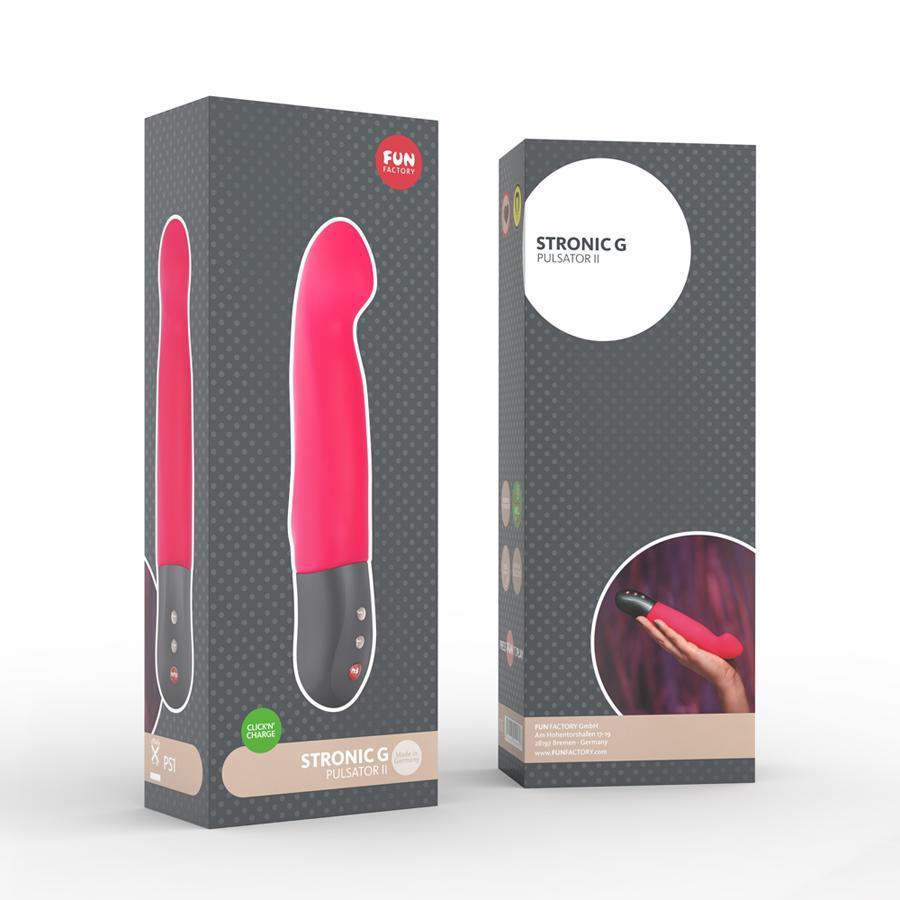 Fun Factory - Stronic G Pulsator II G-Spot Vibrator (Pink) -  G Spot Dildo (Vibration) Rechargeable  Durio.sg
