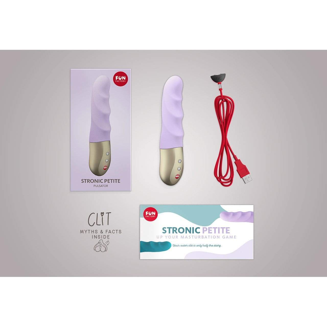 Fun Factory - Stronic Petite Thrusting G Spot Vibrator (Pastel Lilac) -  G Spot Dildo (Vibration) Rechargeable  Durio.sg