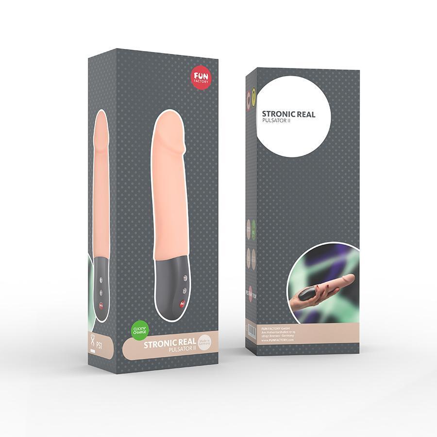 Fun Factory - Stronic Real Pulsator II G-Spot Vibrator (Beige) -  G Spot Dildo (Vibration) Rechargeable  Durio.sg