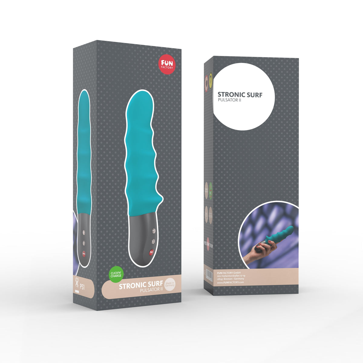 Fun Factory - Stronic Surf Pulsator II G Spot Vibrator (Green) -  G Spot Dildo (Vibration) Rechargeable  Durio.sg