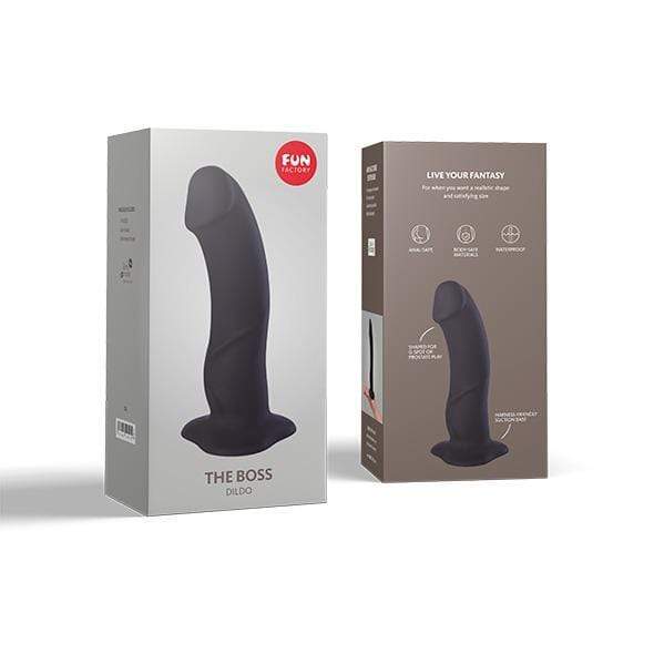 Fun Factory - The Boss Stub Dildo  (Black) -  Realistic Dildo w/o suction cup (Non Vibration)  Durio.sg