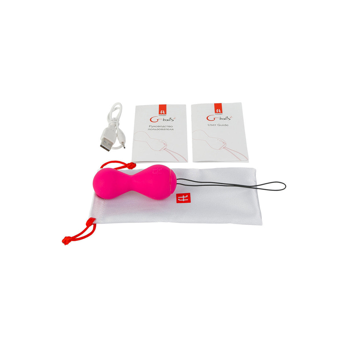 Fun Toys - Gballs 2 App Kegel Balls (Petal Rose) -  Kegel Balls (Vibration) Non Rechargeable  Durio.sg