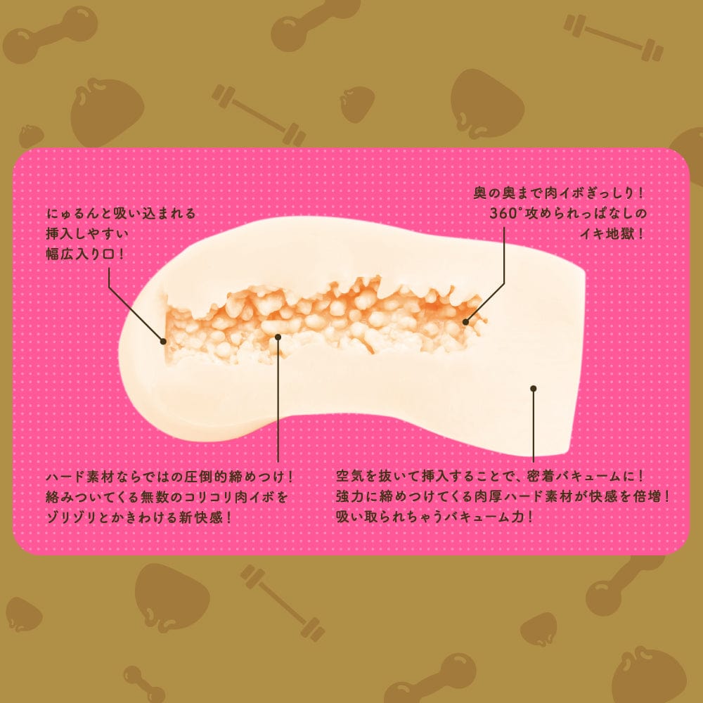 G Project - Muscle Suji Niku-Man Sister Onahole (Beige) -  Masturbator Vagina (Non Vibration)  Durio.sg