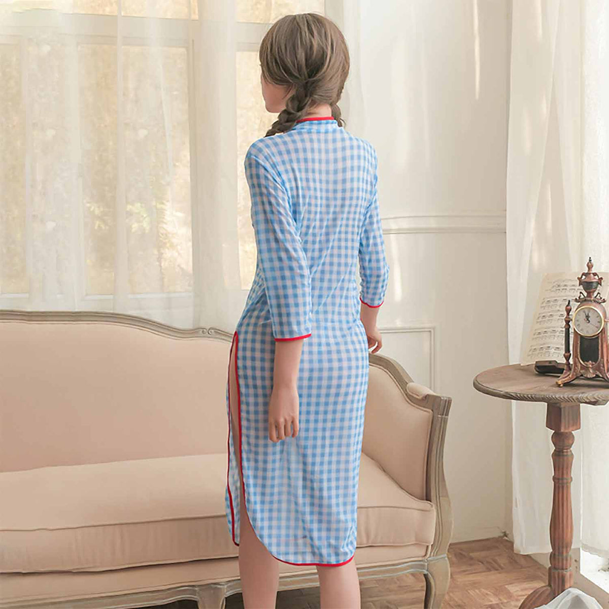 Garden - Cutie China Cheong Sam Dress Costume (Blue) -  Costumes  Durio.sg