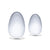 Glas - 2 pc Glass Yoni Eggs Kegel Set (Clear) -  Kegel Balls (Glass)  Durio.sg