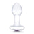 Glas - Bling Bling Glass Butt Plug 3.5" (Clear) -  Glass Anal Plug (Non Vibration)  Durio.sg