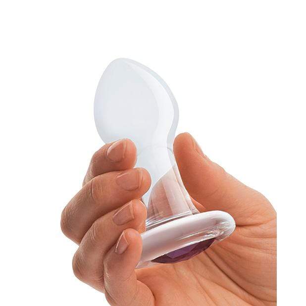 Glas - Bling Bling Glass Butt Plug 3.5" (Clear) -  Glass Anal Plug (Non Vibration)  Durio.sg